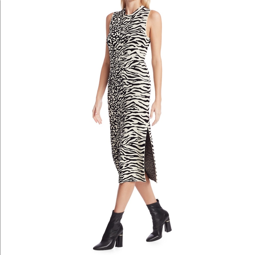 Proenza Schouler Animal Mix Jacquard Dress